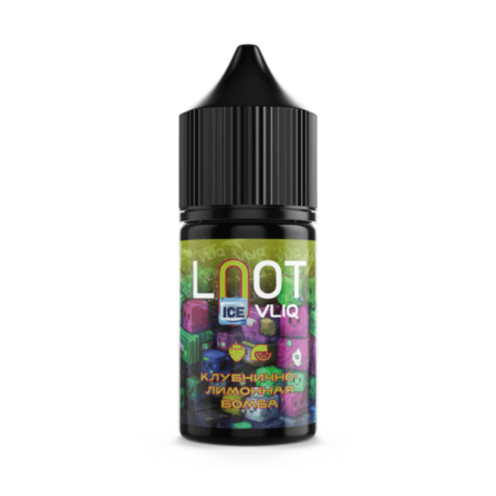 Жидкость Loot ice - Strawberry lemon bomb (Клубника лимон со льдом) 27мл (0mg) (M)