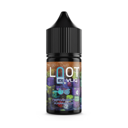 Жидкость Loot ice - Peach passion fruit (Персик маракуйя со льдом) 27мл (0mg) (M)