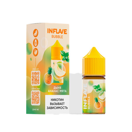 Жидкость INFLAVE BUBBLE Salt - Дыня Ананас Мята 30мл (20mg)
