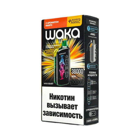 Одноразовая ЭС WAKA FT 38000 - Манго + ваниль микс (20 Hard)