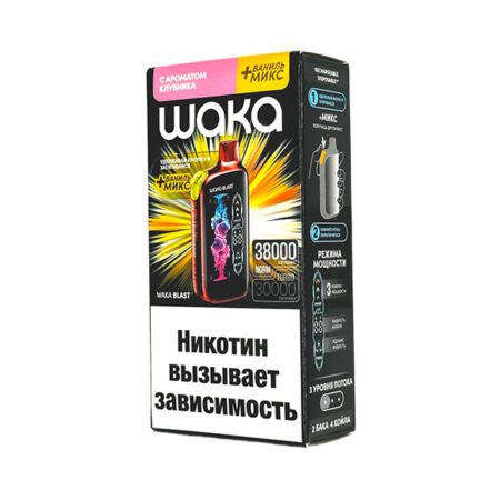 Одноразовая ЭС WAKA FT 38000 - Клубника + ваниль микс (20 Hard)