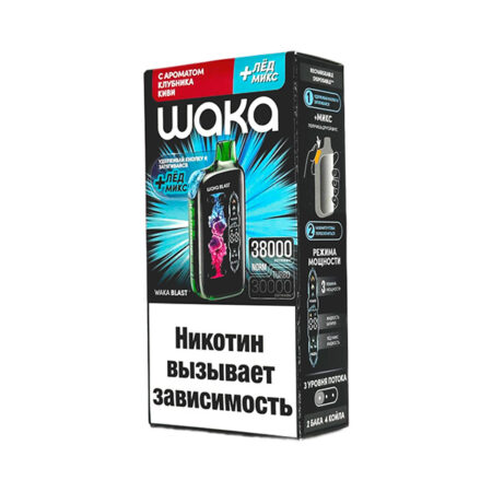 Одноразовая ЭС WAKA FT 38000 - Клубника киви + лед микс (20 Hard)