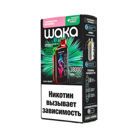 Одноразовая ЭС WAKA FT 38000 - Клубника + лимонная содовая (20 Hard)