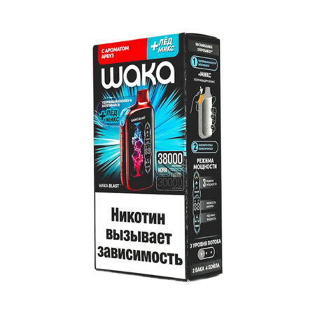 Одноразовая ЭС WAKA FT 38000 - Арбуз + лед микс (20 Hard)