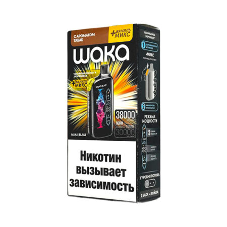 Одноразовая ЭС WAKA FT 38000 - Табак + ваниль микс (20 Hard)