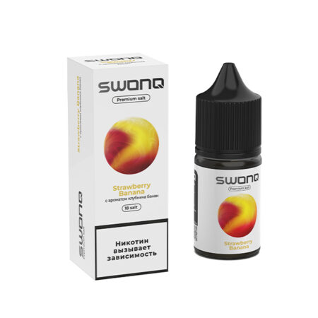 Жидкость SWONQ Salt - Strawberry Banana (Клубника Банан) 30мл (18mg)