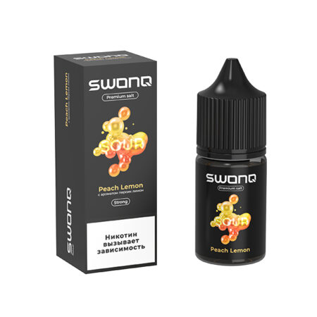 Жидкость SWONQ SOUR Salt - Peach Lemon (Персик Лимон) 30мл (20 Strong)