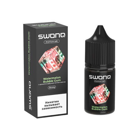 Жидкость SWONQ ICE Salt - Watermelon Bubble Gum (Арбузная Мятная Жвачка) 30мл (20 Strong)