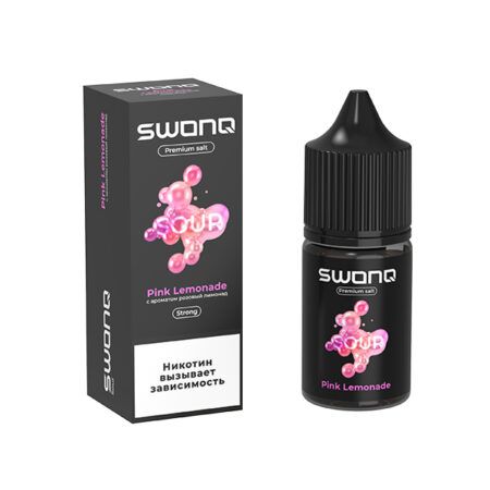 Жидкость SWONQ SOUR Salt - Pink Lemonade (Розовый Лимонад) 30мл (20 Strong)
