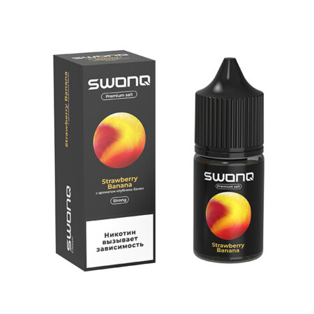 Жидкость SWONQ Salt - Strawberry Banana (Клубника Банан) 30мл (20 Strong)