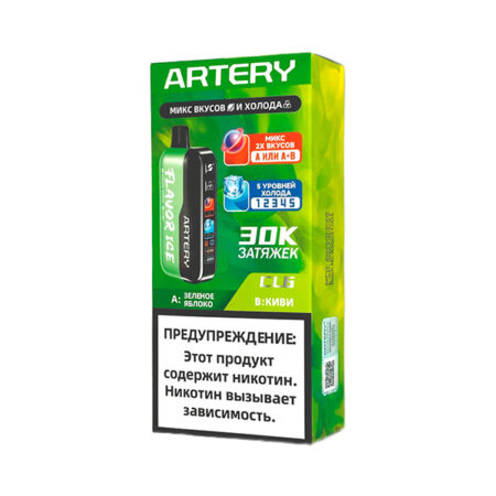 Одноразовая ЭС ARTERY CL6 30000 (Flavor+Ice) - Зеленое яблоко / Киви