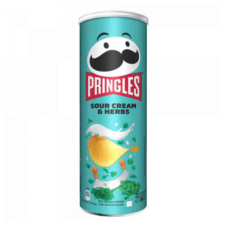 Pringles Cream Cheese&Herbs (Сливочный сыр и травы) 165г