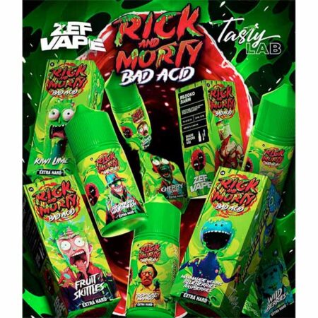 Жидкость Rick & Morty BAD ACID Salt 30мл - Strawberry Raspberry Lime (Клубника Малина Лайм) (20 Hard)