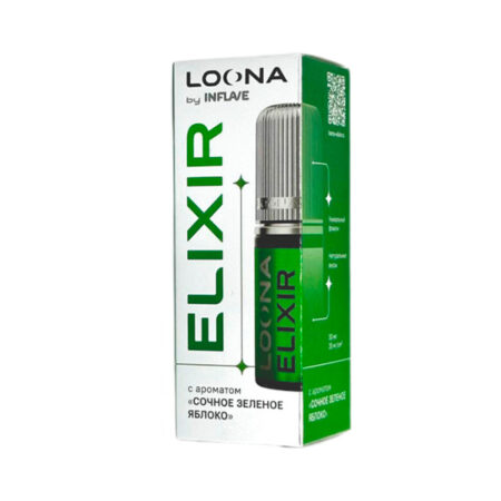 Жидкость INFLAVE LOONA ELIXIR Salt - Сочное зеленое яблоко 30мл (20mg)