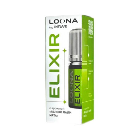 Жидкость INFLAVE LOONA ELIXIR Salt - Яблоко лайм мята 30мл (20mg)