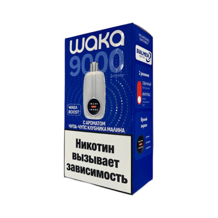 Одноразовая ЭС WAKA NOVO 9000 - Чупа-чупс Клубника Малина (Hard)
