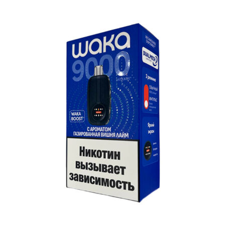 Одноразовая ЭС WAKA NOVO 9000 - Газированная Вишня Лайм (Hard)