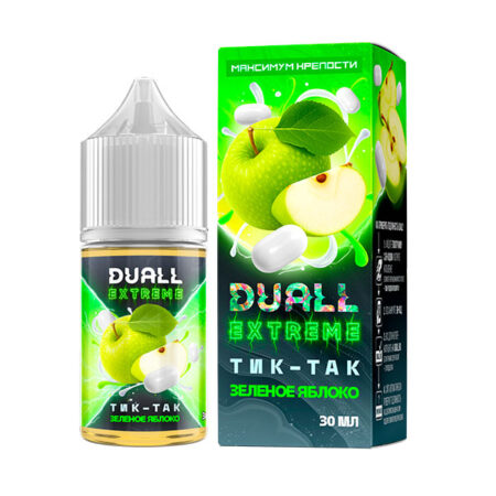 Жидкость DUALL EXTREME Salt - Тик-Так Зелёное Яблоко 30мл (Hard)