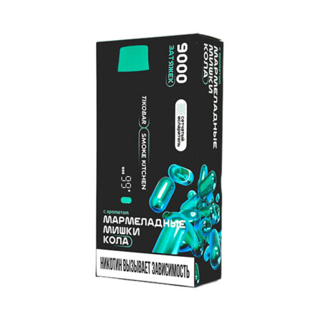 Одноразовая ЭС TIKOBAR SOLO x SMOKE KITCHEN 9000 - Мармеладные мишки кола