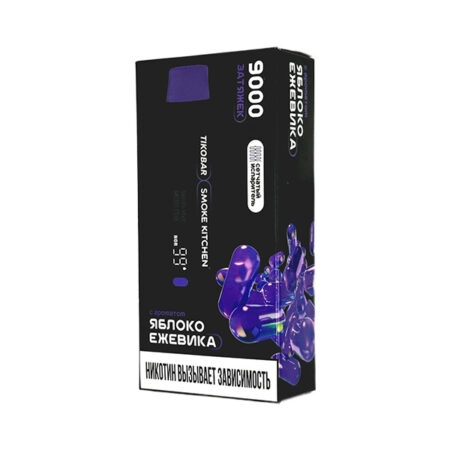 Одноразовая ЭС TIKOBAR SOLO x SMOKE KITCHEN 9000 - Яблоко ежевика