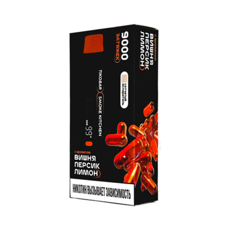 Одноразовая ЭС TIKOBAR SOLO x SMOKE KITCHEN 9000 - Вишня персик лимон
