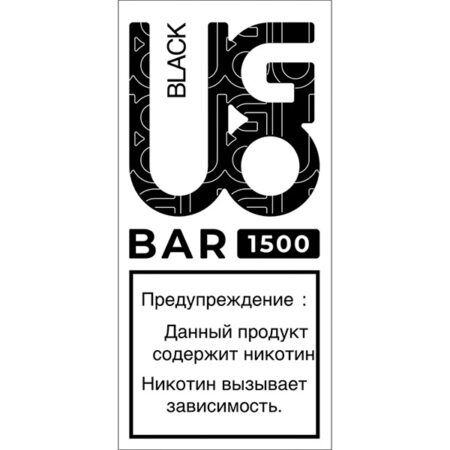 Одноразовая ЭС UGOBAR 1500 - BLACK (Кола со льдом) (М)