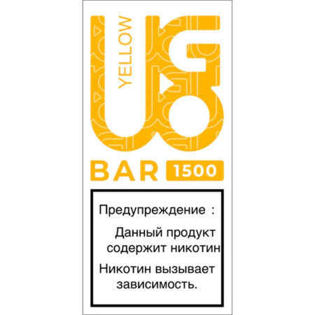 Одноразовая ЭС UGOBAR 1500 - YELLOW (Спелое манго) (М)