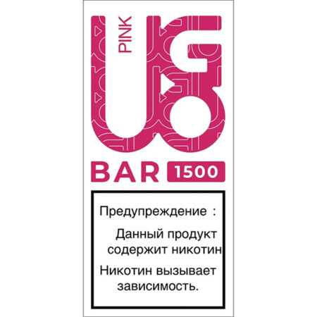 Одноразовая ЭС UGOBAR 1500 - RED (Красное яблоко) (М)