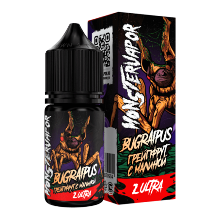 Жидкость MONSTERVAPOR Salt 30мл - Bugraipus (Грейпфрут с Малиной) (20mg) (М)